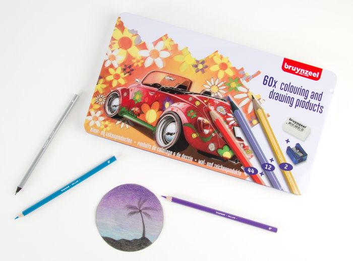 Estuche metálico Bruynzeel de 60 Super Escarabajo retro